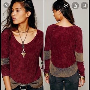 NWT Free People Waffle Shirt